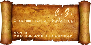 Czechmeiszter Györgyi névjegykártya