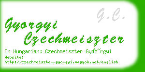 gyorgyi czechmeiszter business card